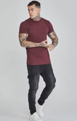 Burgundy Muscle Fit T-Shirt