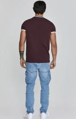 Burgundy Ringer T-Shirt