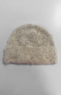 Ecru Knitted Beanie