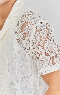 Ecru Lace Resort Shirt