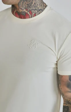 Ecru Muscle Fit T-Shirt