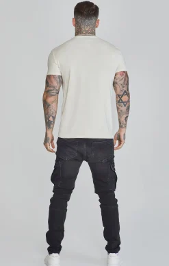 Ecru Muscle Fit T-Shirt
