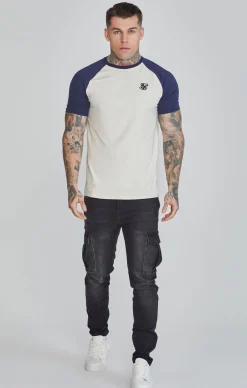 Ecru Navy Raglan T-Shirt