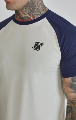 Ecru Navy Raglan T-Shirt