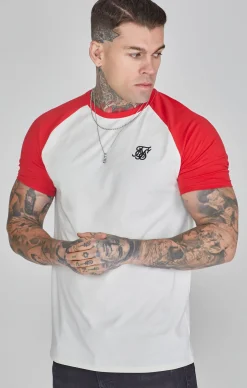 Ecru Red Raglan T-Shirt