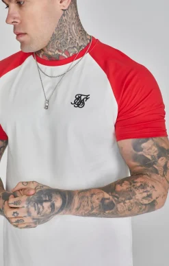 Ecru Red Raglan T-Shirt