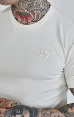 Ecru Roll Sleeve T-Shirt