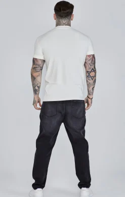 Ecru Roll Sleeve T-Shirt