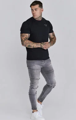 Grey Distressed Skinny Jeans