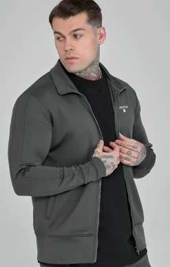 Grey Essentials Poly Track Top