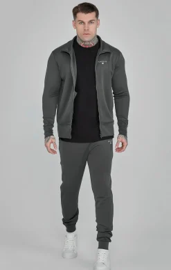 Grey Essentials Poly Track Top