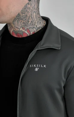 Grey Essentials Poly Track Top