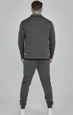 Grey Essentials Poly Track Top