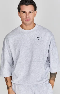 Grey Marl Cut Off Sweater