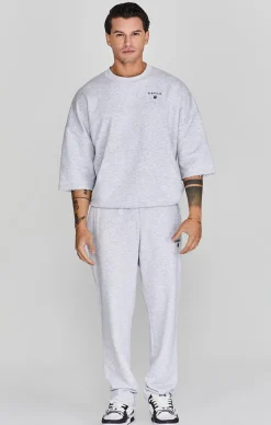 Grey Marl Cut Off Sweater