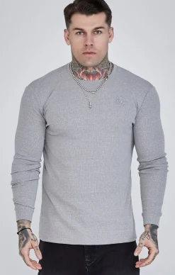 Grey Marl Long Sleeve T-Shirt