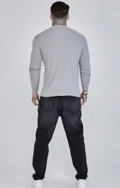 Grey Marl Long Sleeve T-Shirt