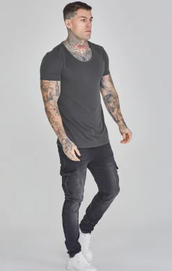 Grey Muscle Fit T-Shirt