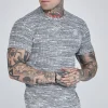 Grey Rib Knit T-Shirt