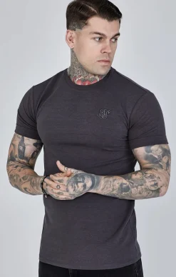Grey Roll Sleeve T-Shirt