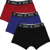 Multi 3Pk Boxer - Black, Navy, Burgundy