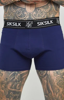 Multi 3Pk Boxer - Black, Navy, Burgundy