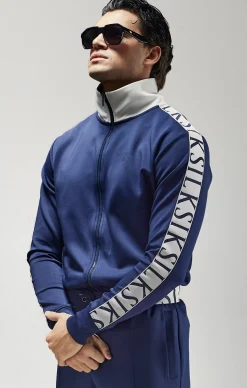 Navy Full Zip Track Top