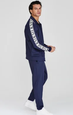 Navy Full Zip Track Top