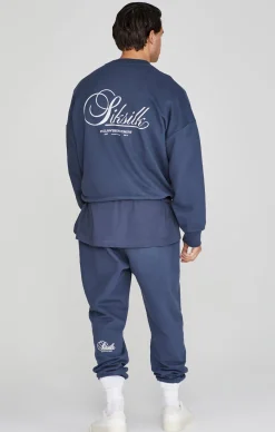 Navy Graphic Joggers