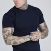 Navy Roll Sleeve T-Shirt