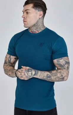 Teal Roll Sleeve T-Shirt