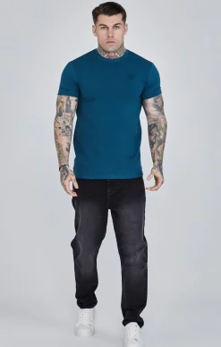 Teal Roll Sleeve T-Shirt