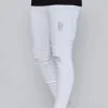 White Distressed Skinny Jeans