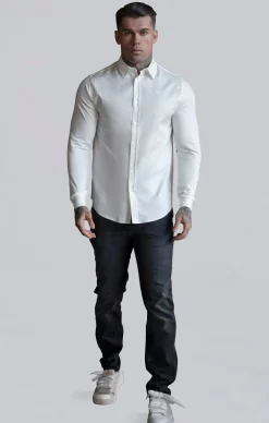 White Essentials Long Sleeve Shirt