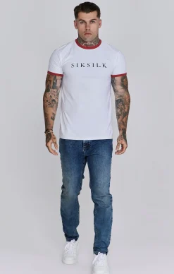 White Red Ringer T-Shirt