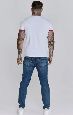 White Red Ringer T-Shirt