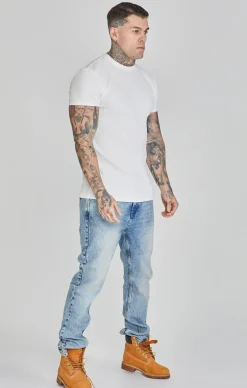 White Ribbed T-Shirt