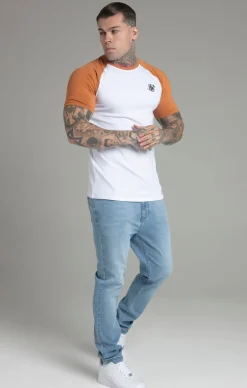 White Yellow Raglan T-Shirt