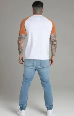 White Yellow Raglan T-Shirt