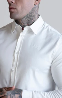 White Essentials Long Sleeve Shirt